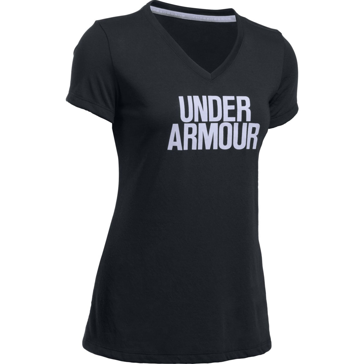 Женская футболка Under Armour Threadborne ™ Train Wordmark V-Neck SS 1290607-001