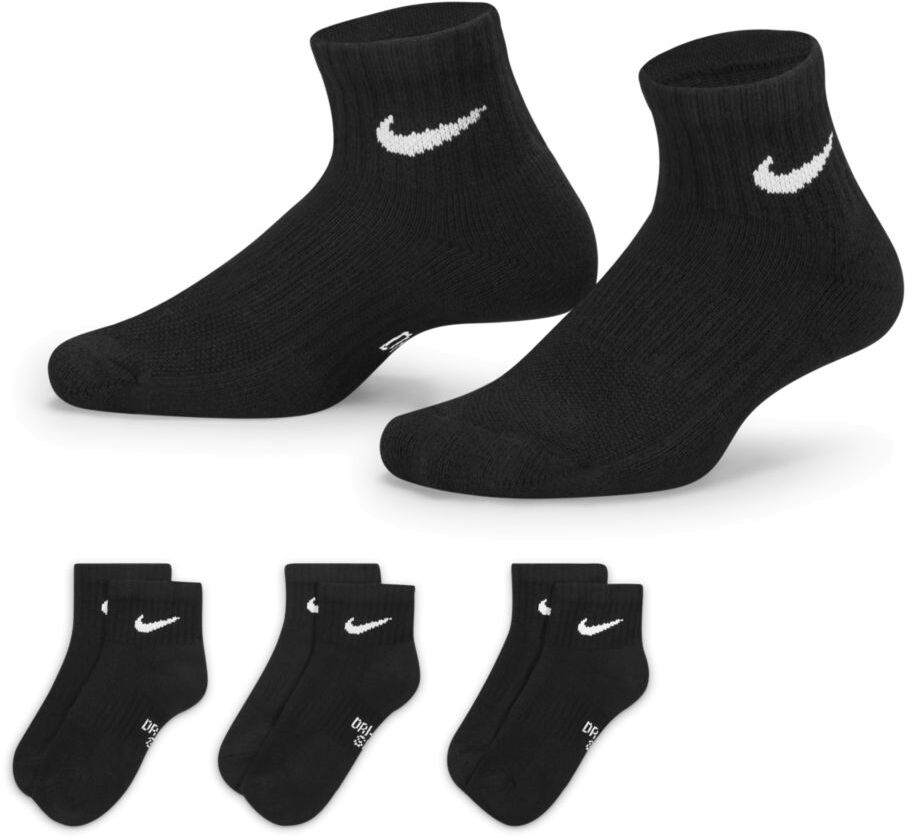 Детские носки Nike Performance Cushioned Quarter 3ppk SX6844-010